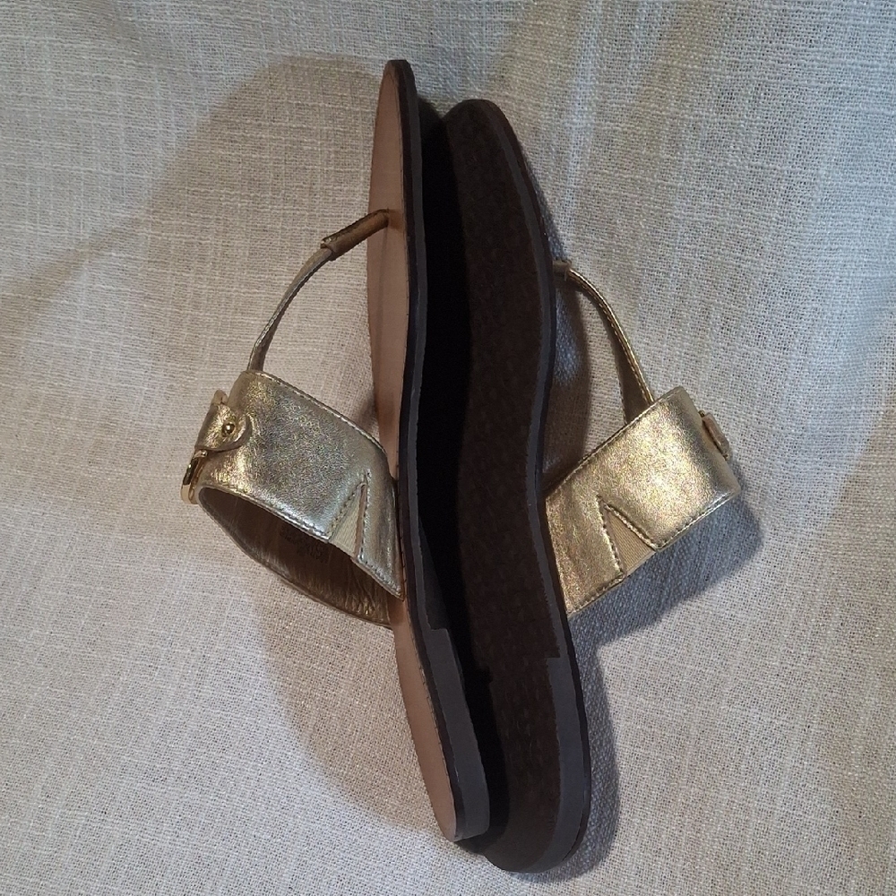 Lilly Pulitzer Gold Slide Sandals Size 8 - Picture 5 of 8